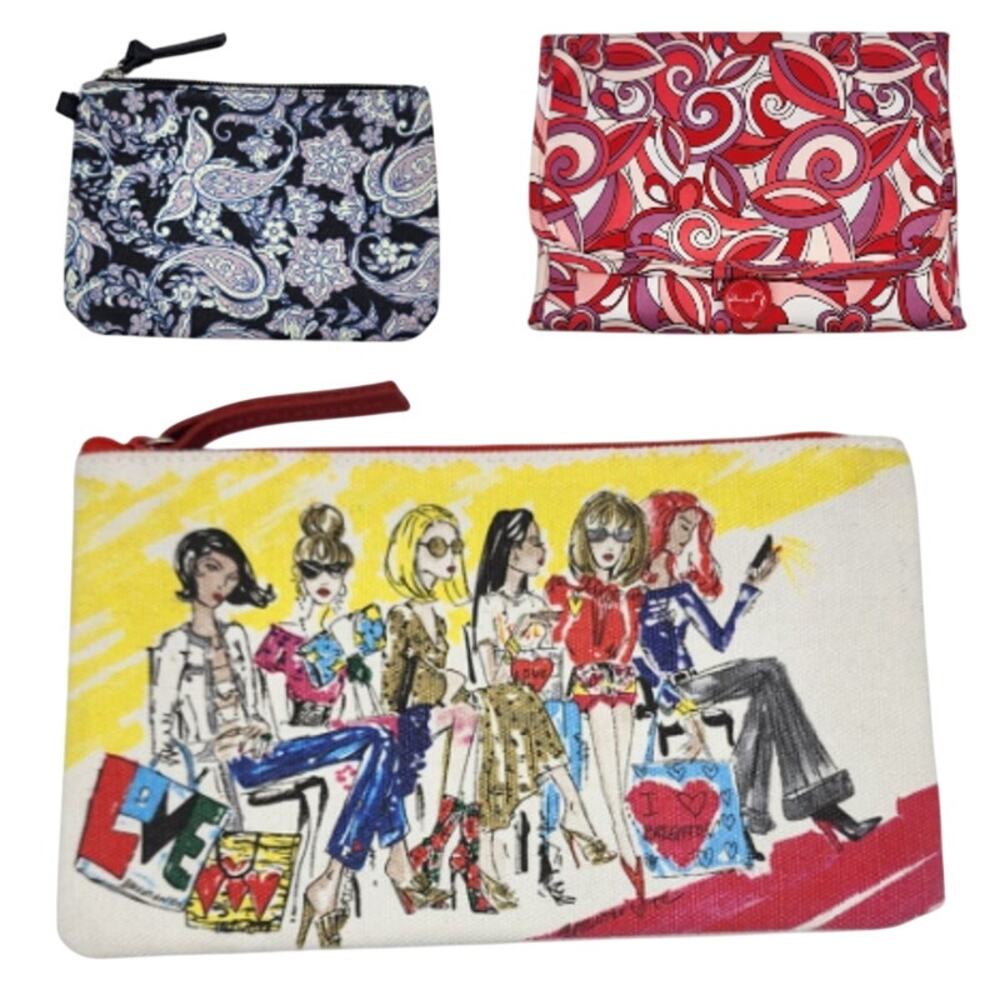 Brighton 2018 Tom Clancy Love Fashionista & Avon Makeup Bag Cosmetic Zip Pouches